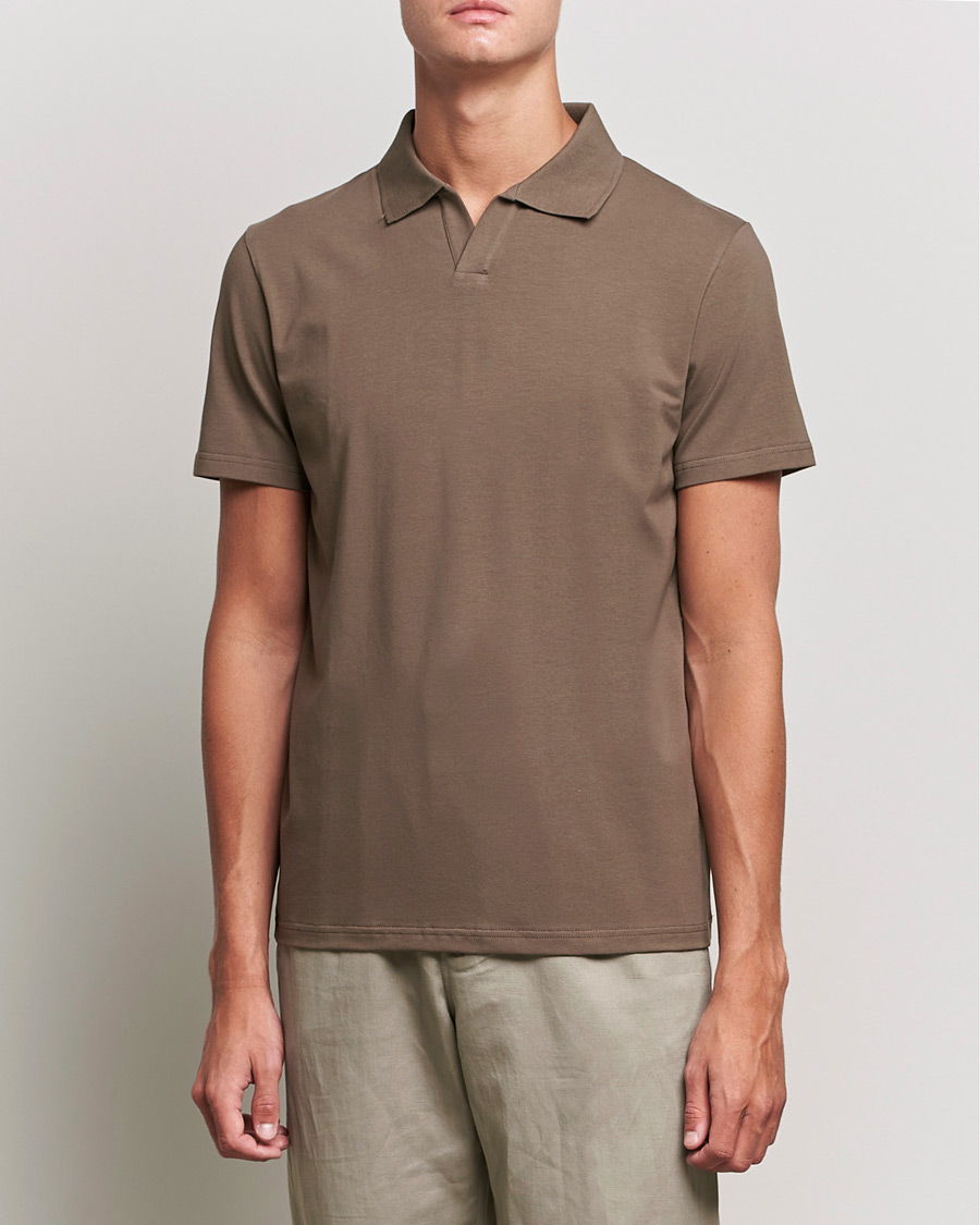 Heren | Polo's | Filippa K | Lycra Polo T-shirt Mole Grey