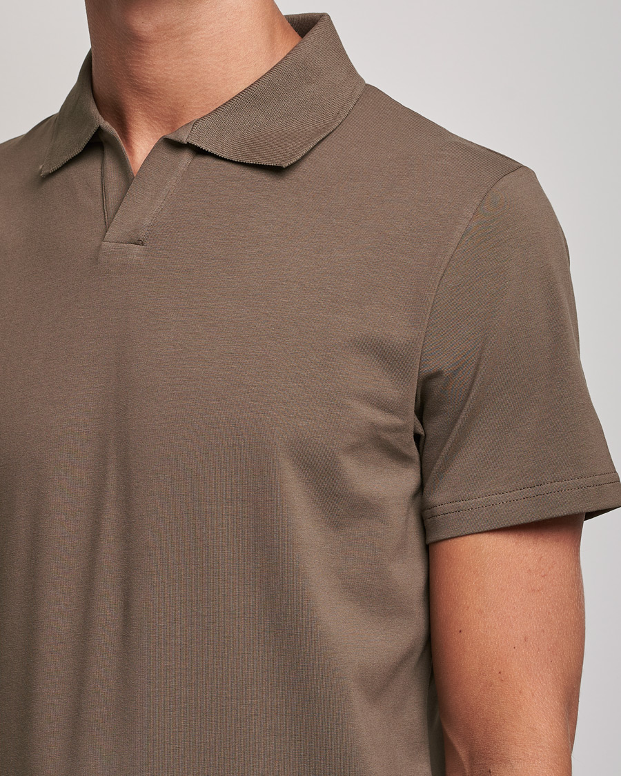 Heren | Polo's | Filippa K | Lycra Polo T-shirt Mole Grey