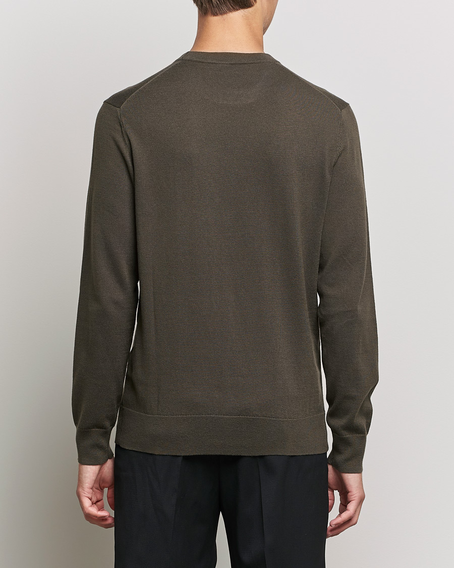 Heren | Truien | Filippa K | Cotton Merion Sweater Dark Forest Green