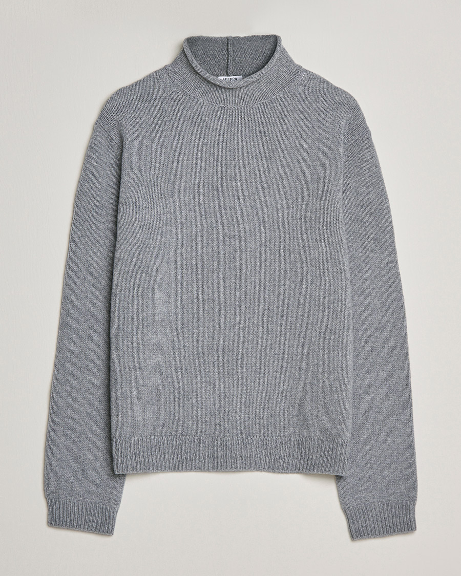 Heren | Truien | Filippa K | Milo Wool Cashmere Sweater Mid Grey Melange