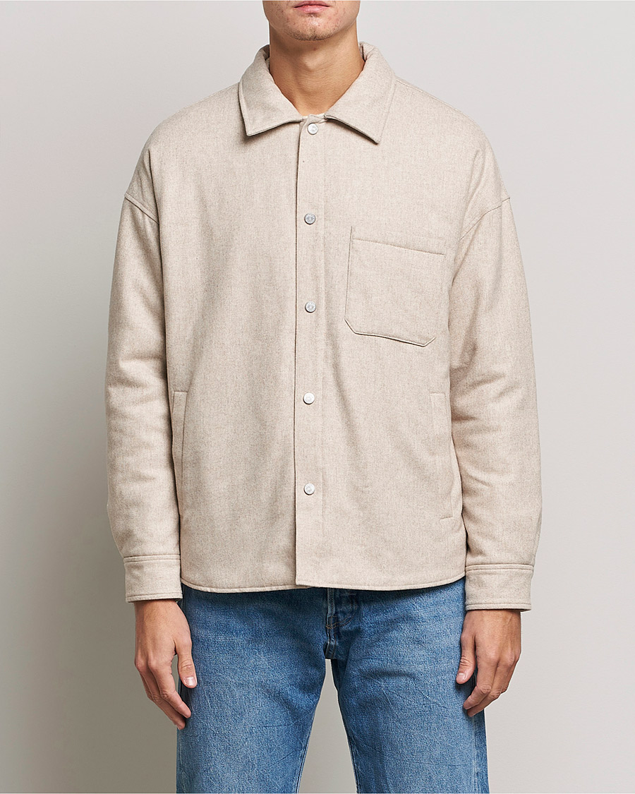 Heren | Overhemden | FRAME | Warm Textured Wool/Cashmere Overshirt Deep Fog