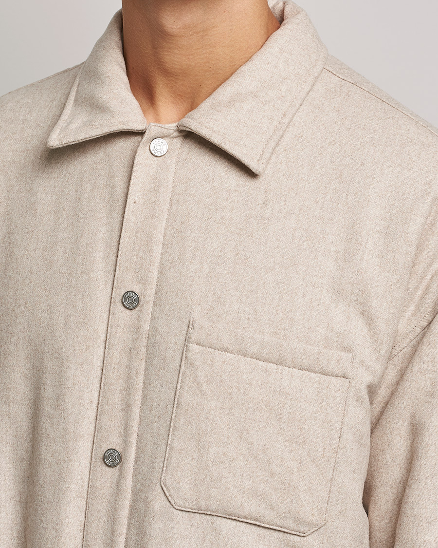Heren | Overhemden | FRAME | Warm Textured Wool/Cashmere Overshirt Deep Fog