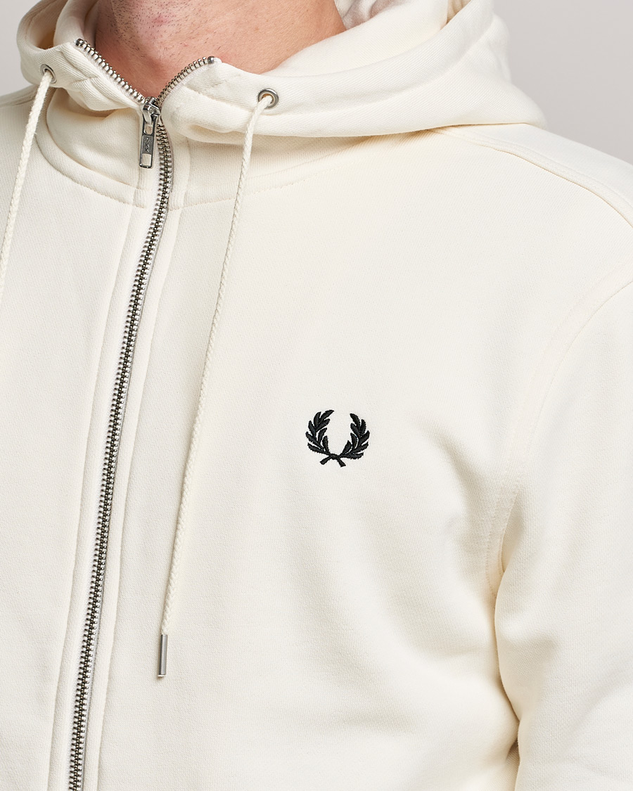 Heren | Truien | Fred Perry | Hooded Zip Sweatshirt Ecru