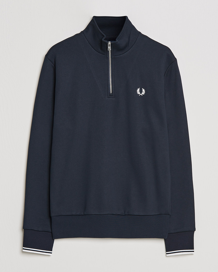 Heren | Truien | Fred Perry | Half Zip Sweatshirt Navy