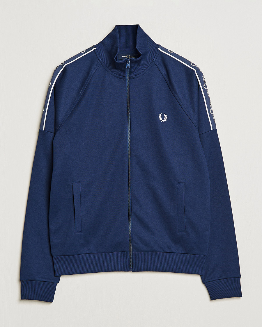 Heren | Truien | Fred Perry | Tapped Sleeve Track Jacket Blue