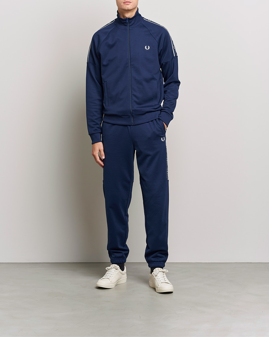 Heren | Broeken | Fred Perry | Tapped Pannel Track Pant Blue