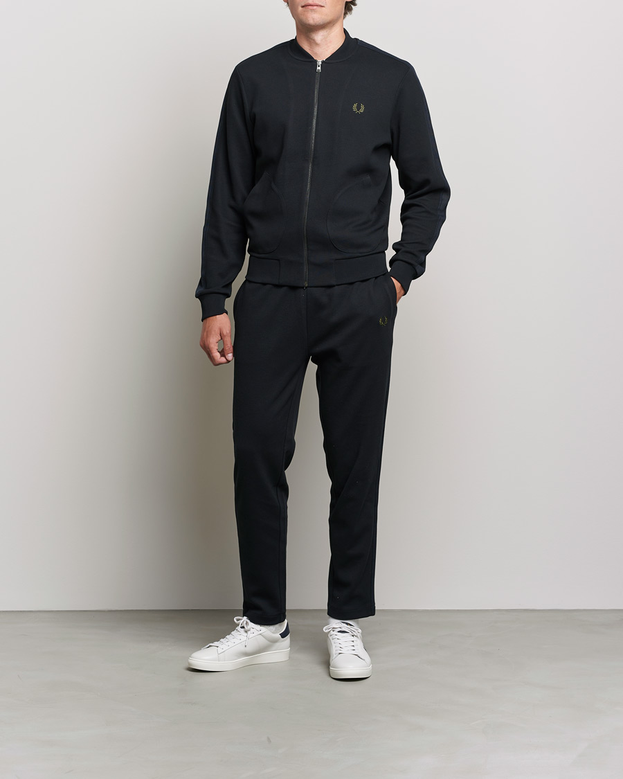 Heren | Broeken | Fred Perry | Knitted Tapped Track Pant Black