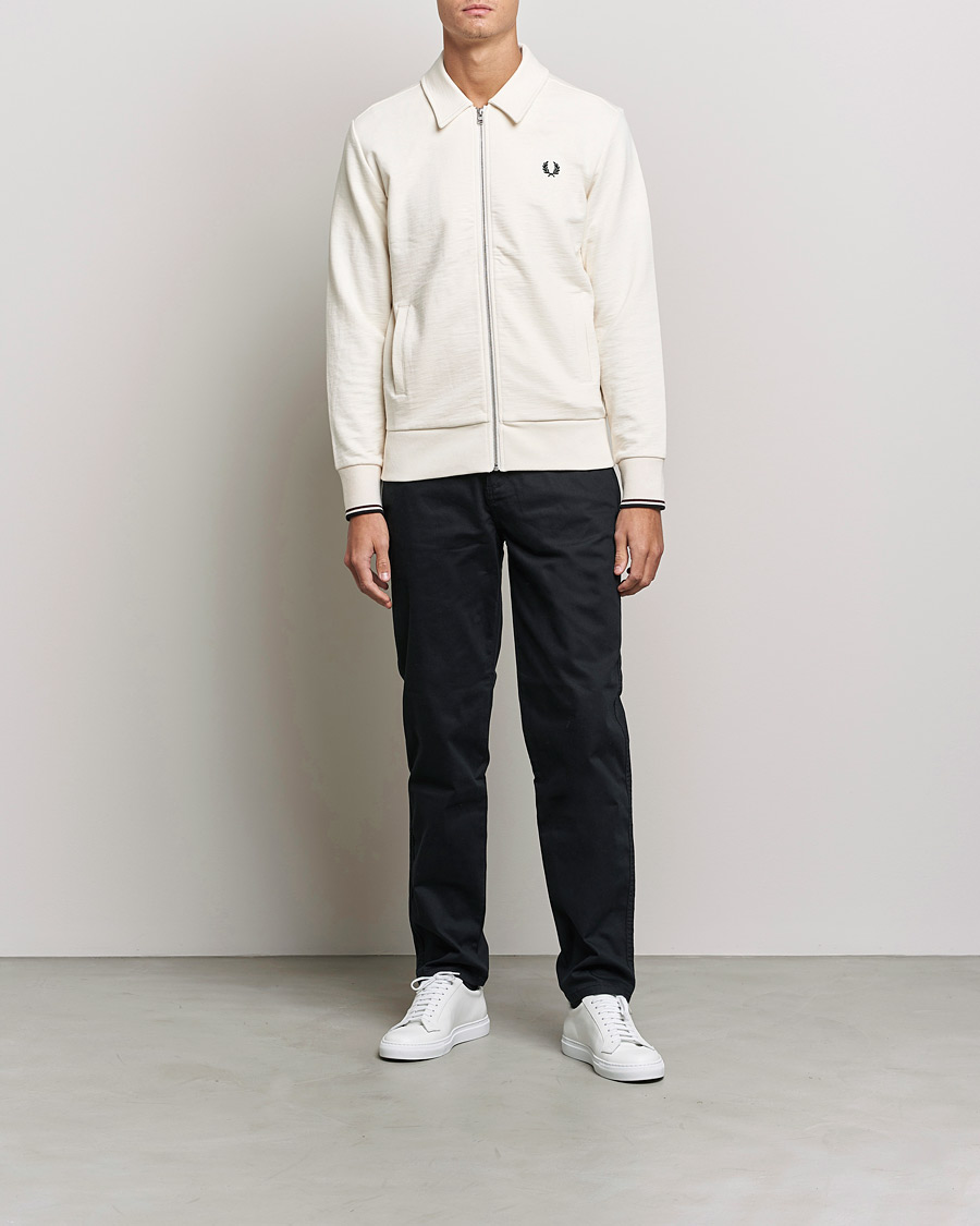 Heren | Truien | Fred Perry | Zip Though Sweatshirt Ecru