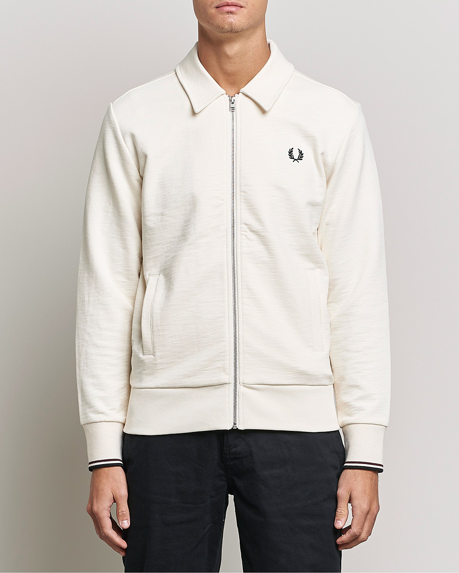Heren | Truien | Fred Perry | Zip Though Sweatshirt Ecru