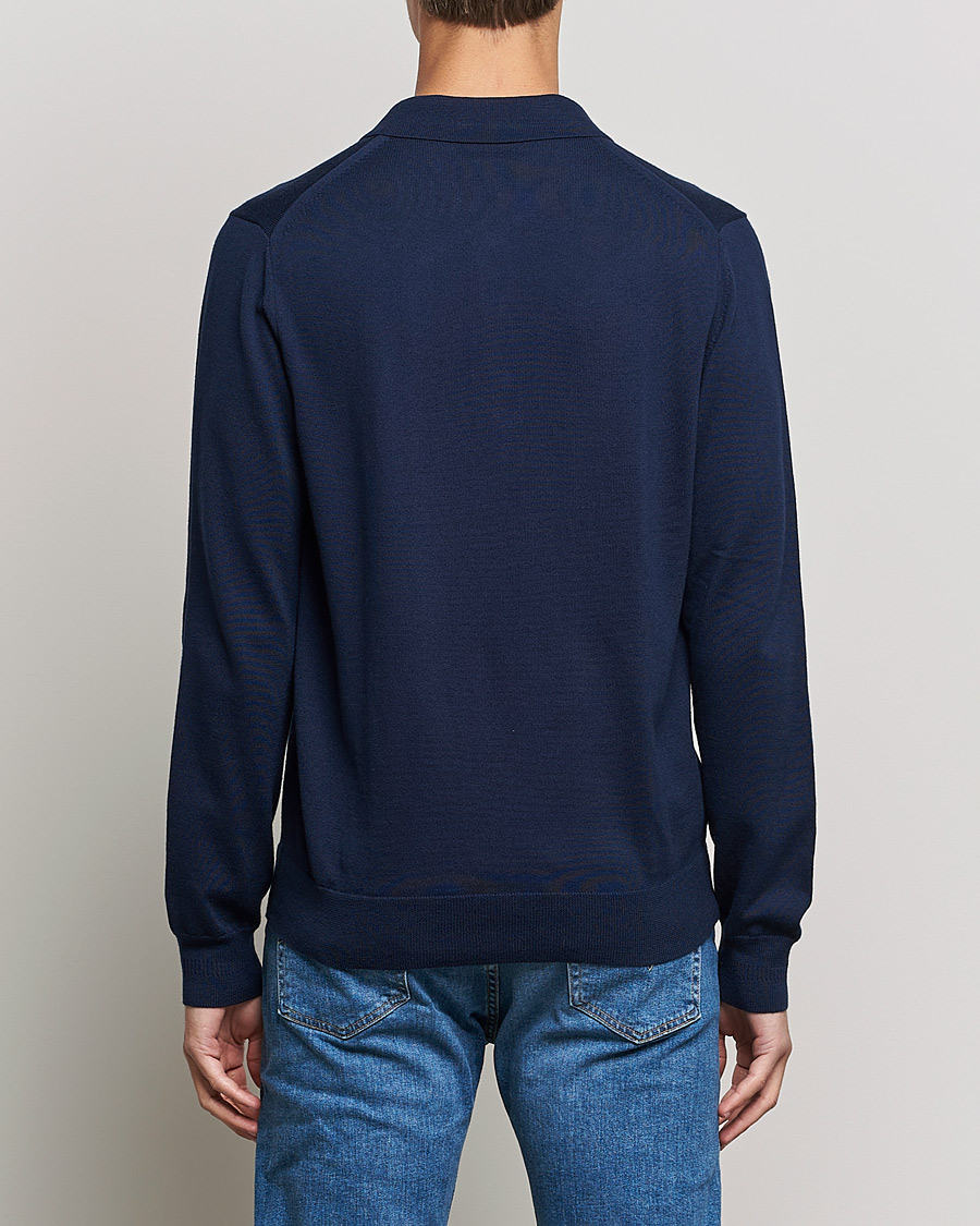Heren | Truien | Fred Perry | Long Sleeve Knitted Shirt Navy