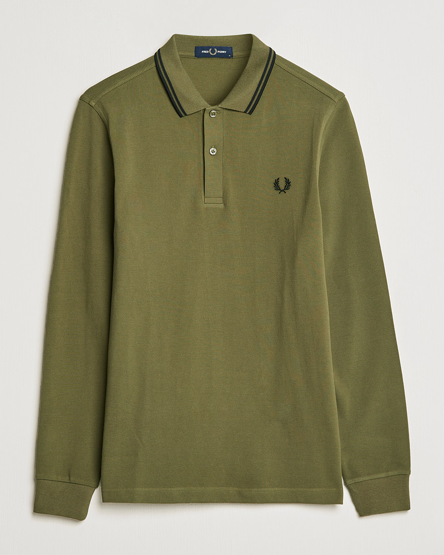 Heren | Truien | Fred Perry | Long Sleeve Twin Tipped Shirt Uniform Green