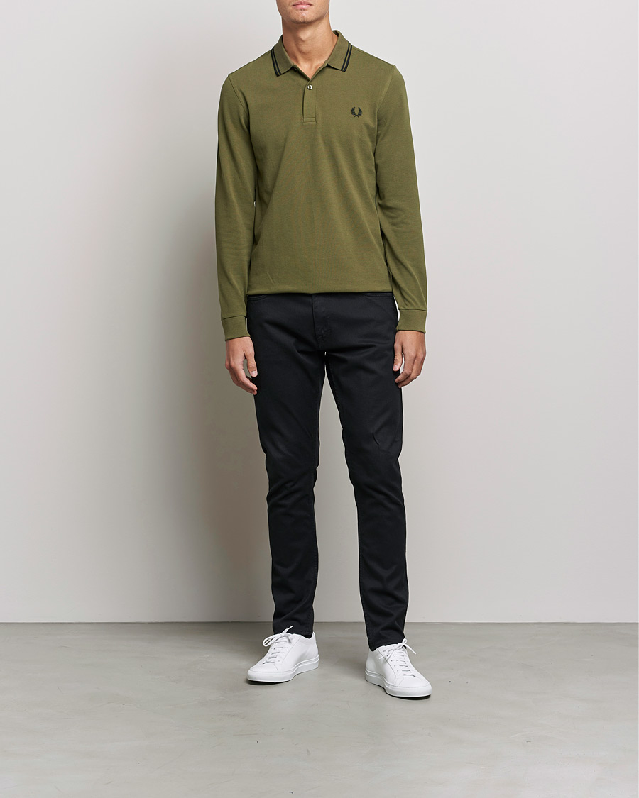 Heren | Truien | Fred Perry | Long Sleeve Twin Tipped Shirt Uniform Green