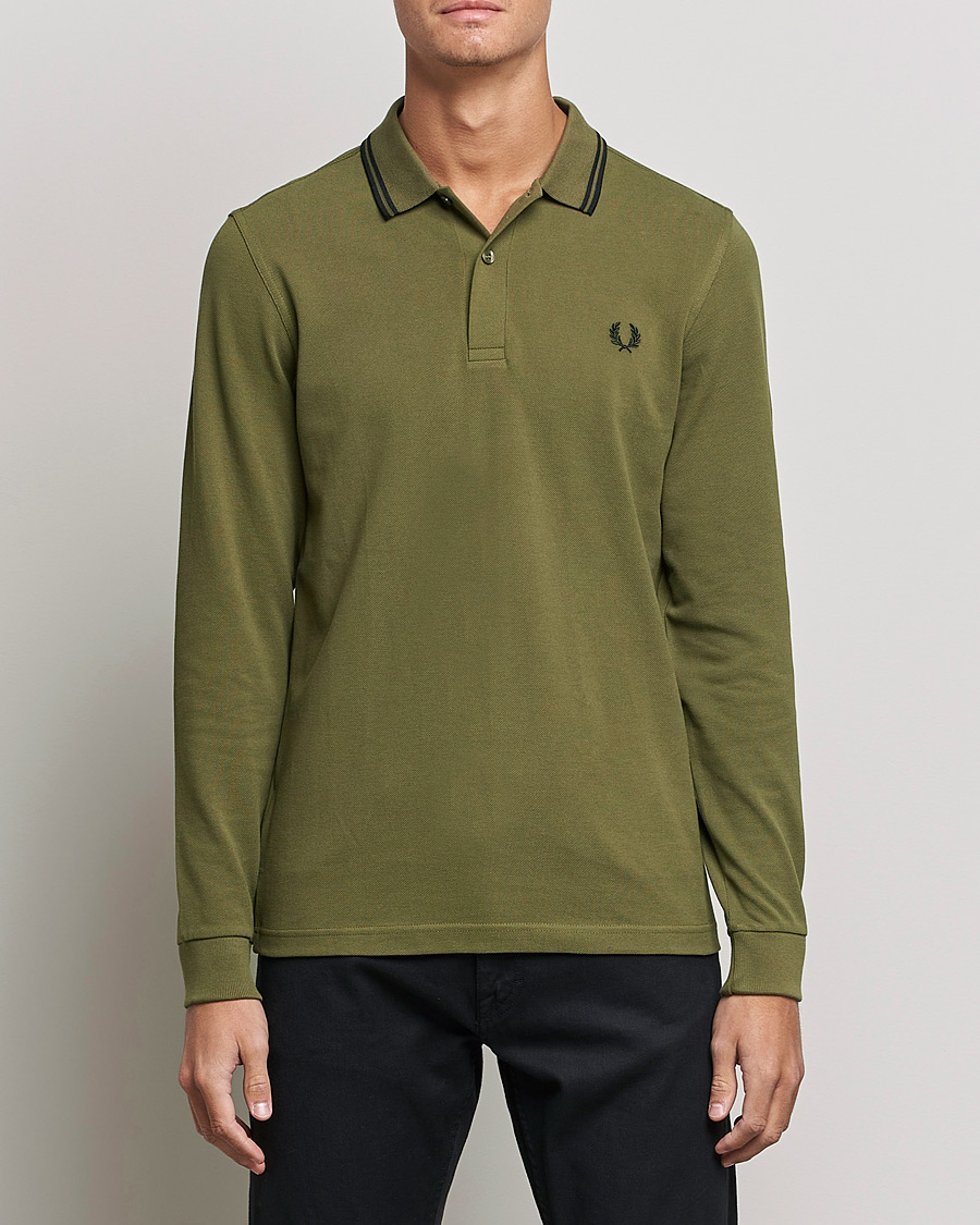 Heren | Truien | Fred Perry | Long Sleeve Twin Tipped Shirt Uniform Green