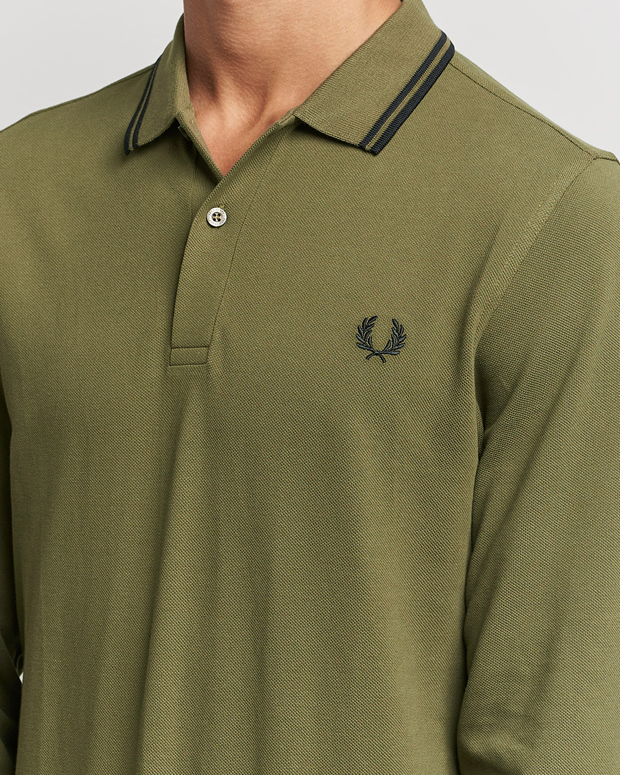 Heren | Truien | Fred Perry | Long Sleeve Twin Tipped Shirt Uniform Green