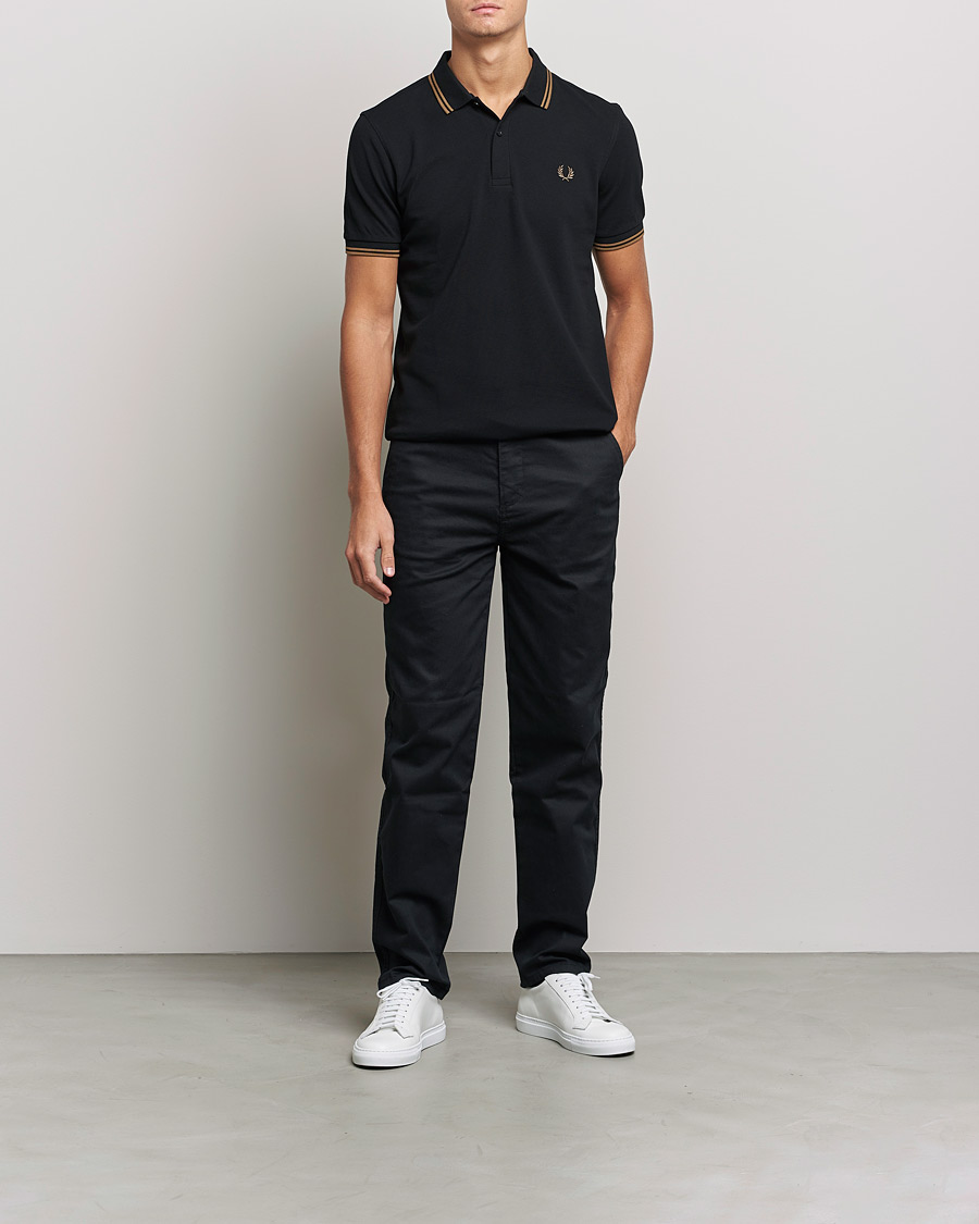Heren | Polo's | Fred Perry | Twin Tipped Shirt Black