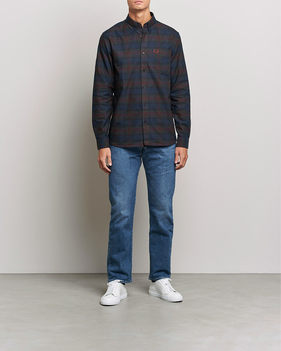 Heren | Overhemden | Fred Perry | Tartan Shirt Navy