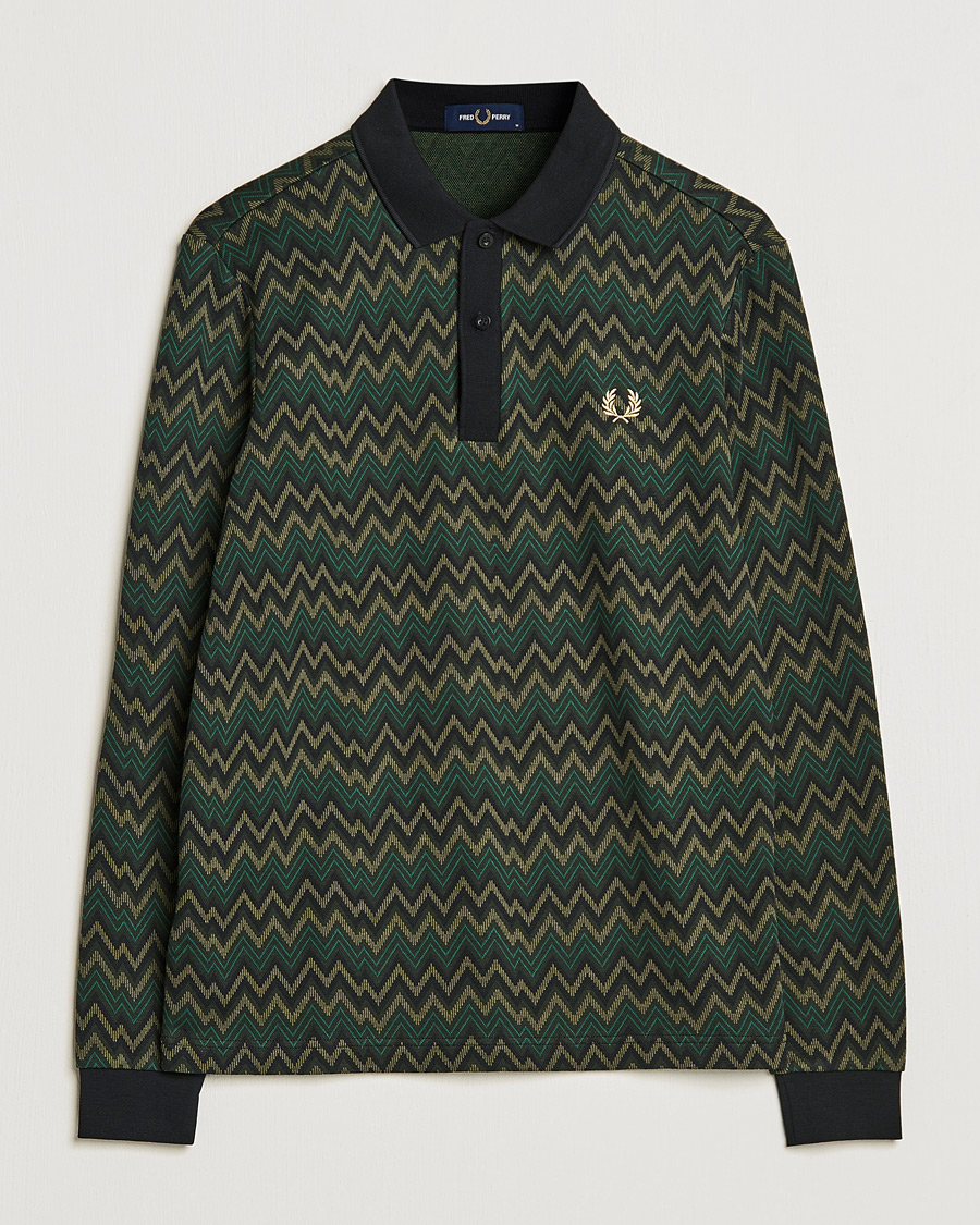 Heren | Truien | Fred Perry | Jaquard Polo Shirt Night Green
