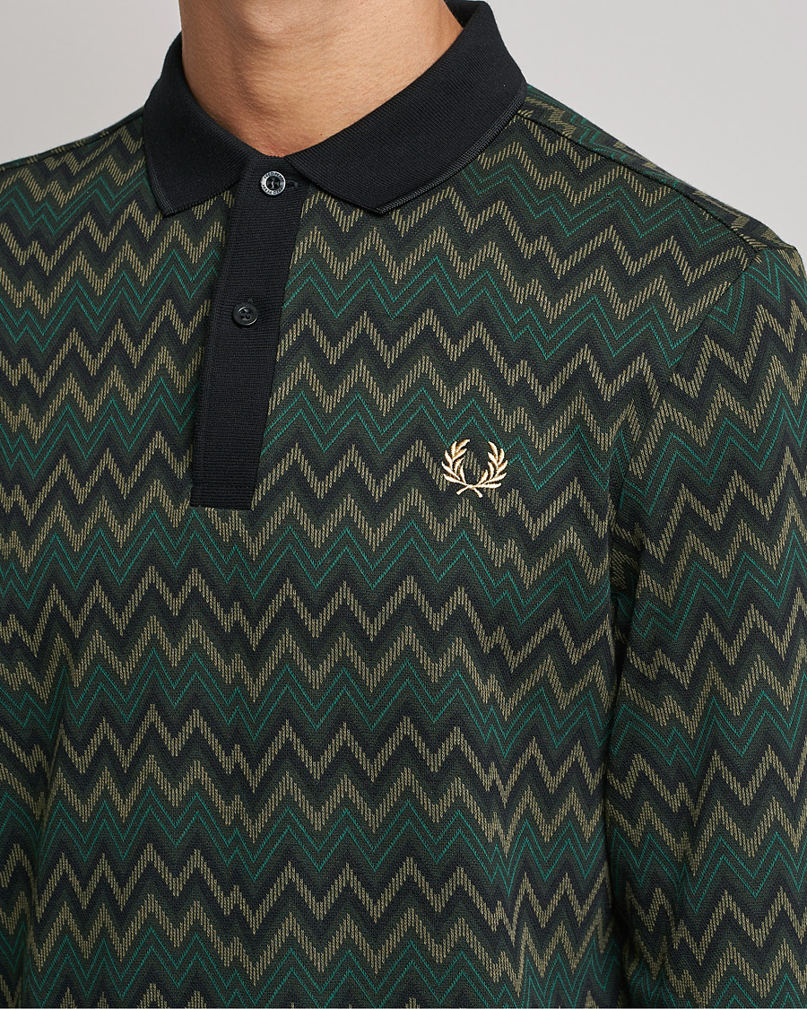Heren | Truien | Fred Perry | Jaquard Polo Shirt Night Green