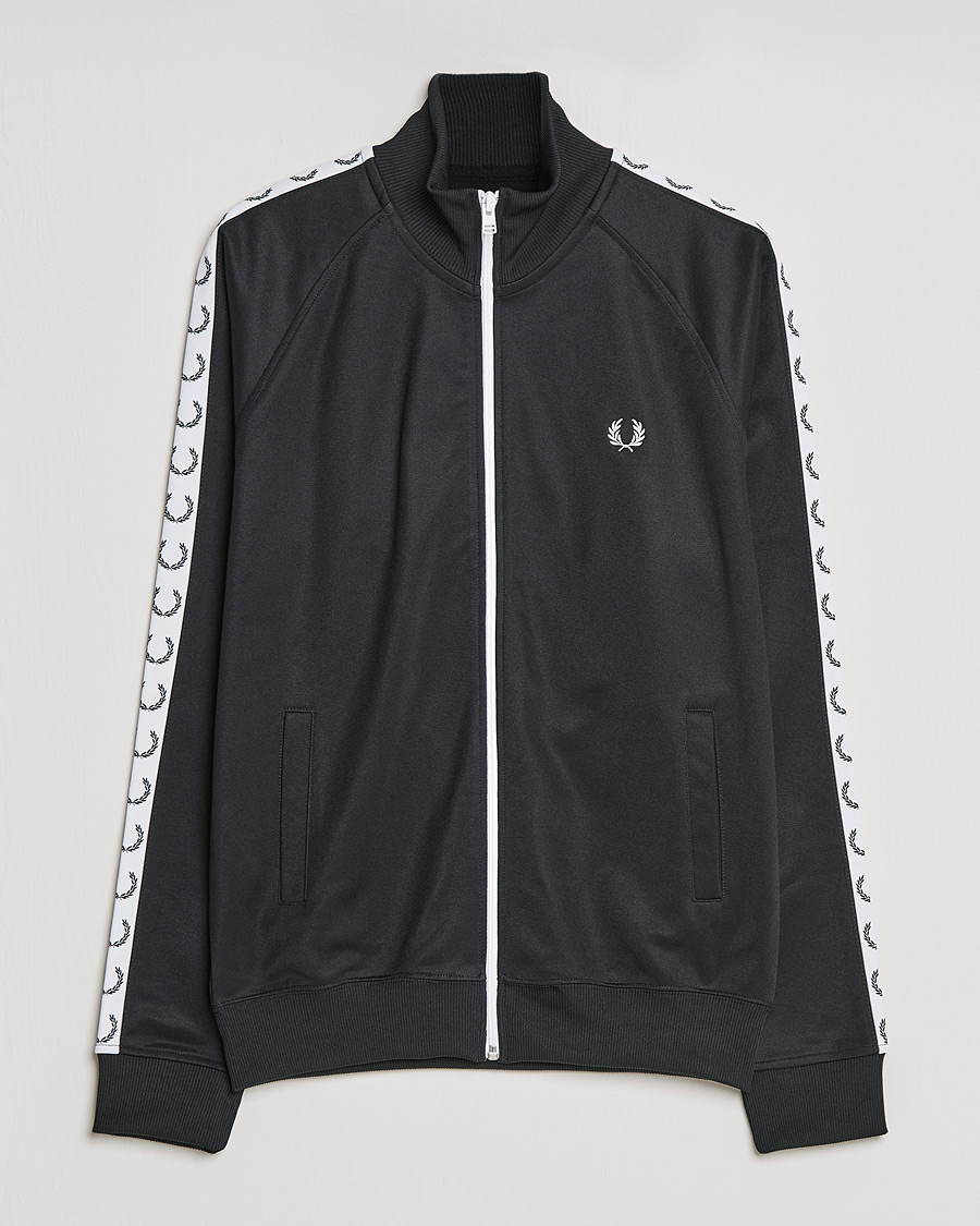 Heren | Truien | Fred Perry | Taped Track Jacket Black