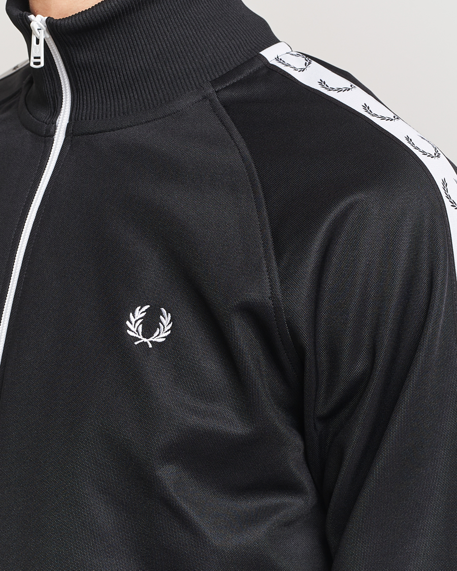 Heren | Truien | Fred Perry | Taped Track Jacket Black