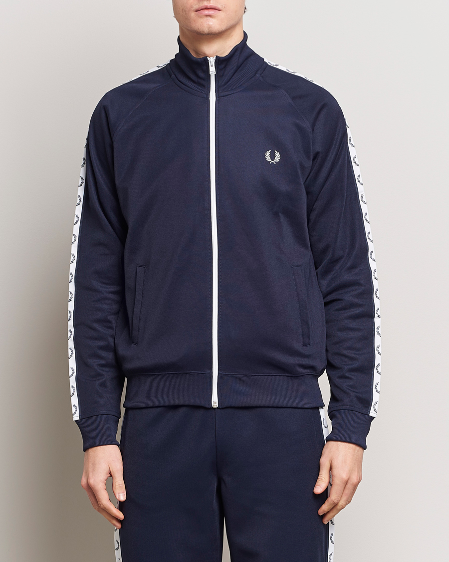 Heren | Afdelingen | Fred Perry | Taped Track Jacket Carbon blue