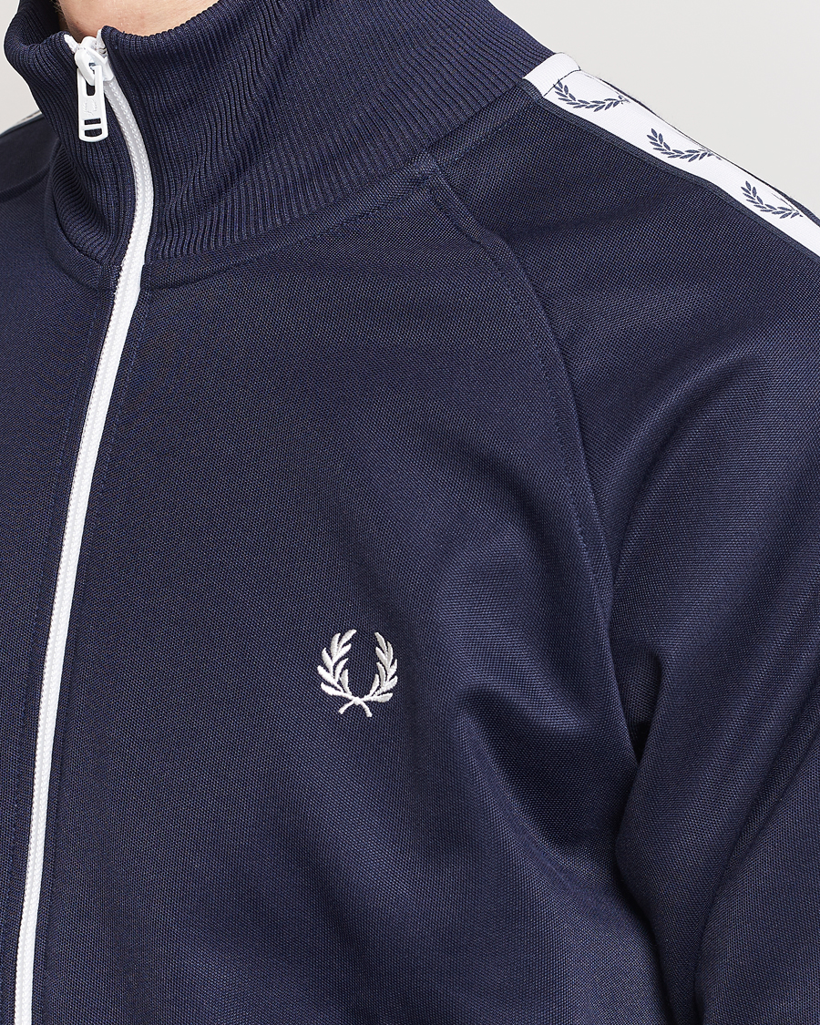Heren | Truien | Fred Perry | Taped Track Jacket Carbon blue