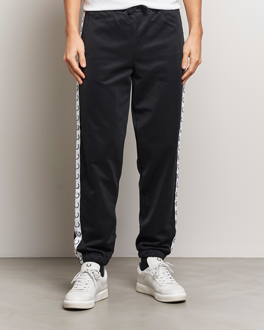 Heren | Broeken | Fred Perry | Taped Track Pants Black