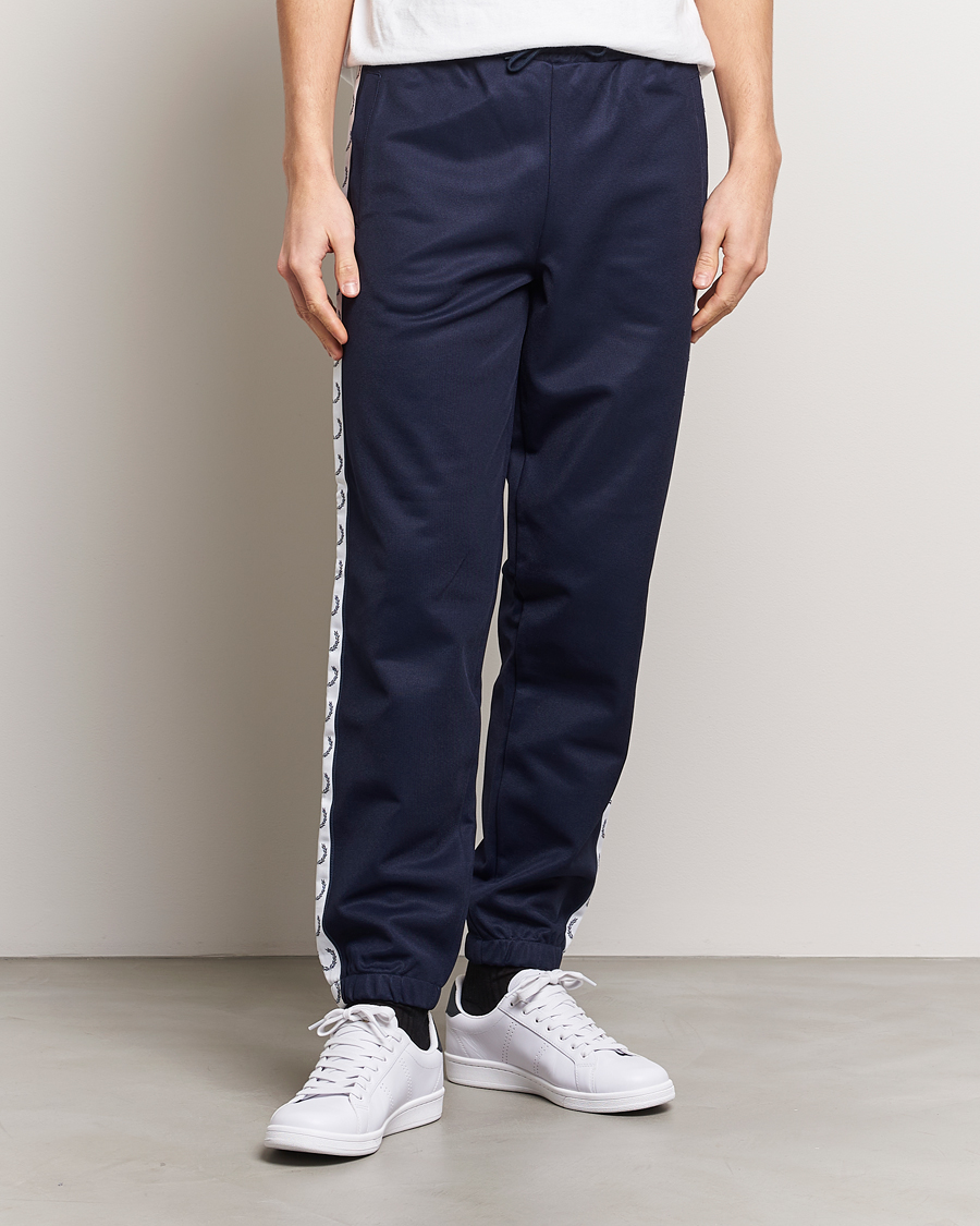 Heren | Joggingbroeken | Fred Perry | Taped Track Pants Carbon blue