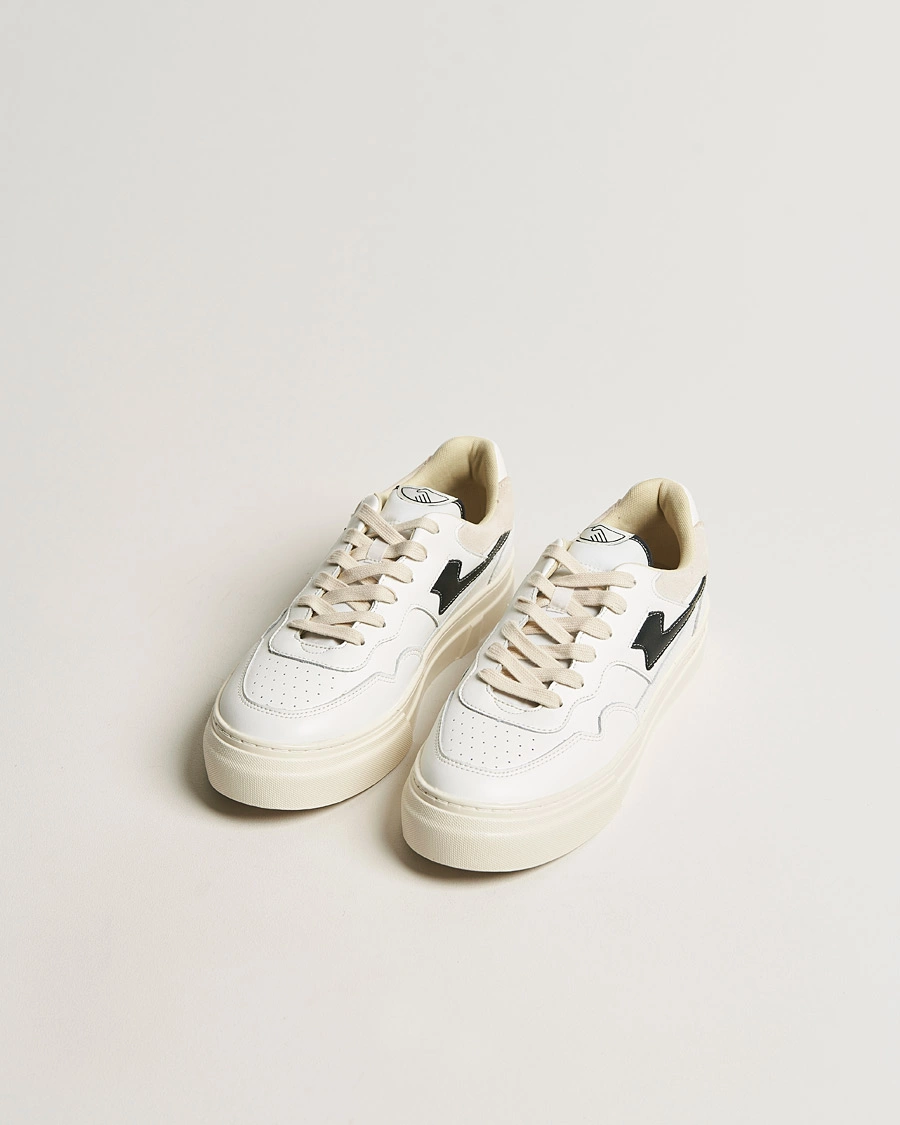 Heren | Witte sneakers | Stepney Workers Club | Pearl S-Strike Leather Sneaker White/Black