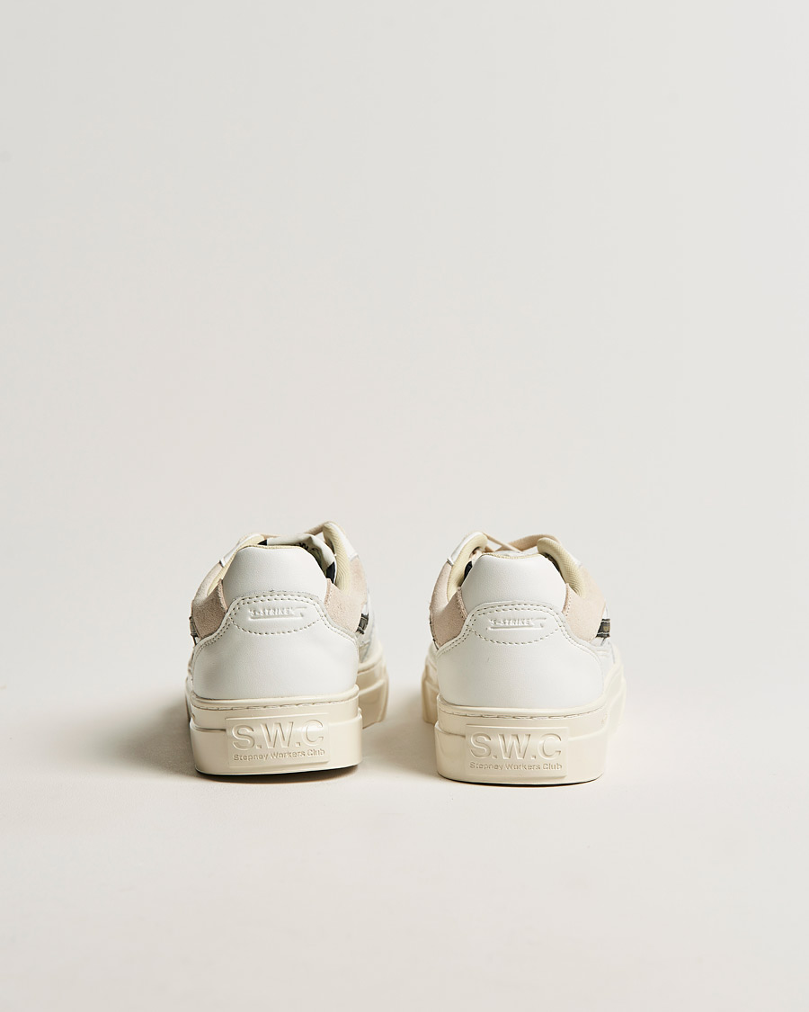 Heren | Stepney Workers Club Pearl S-Strike Leather Sneaker White Black | Stepney Workers Club | Pearl S-Strike Leather Sneaker White Black