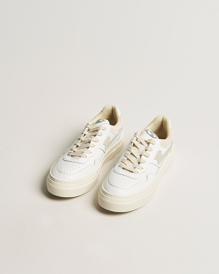 Heren | Afdelingen | Stepney Workers Club | Pearl S-Strike Leather Sneaker White/Putty