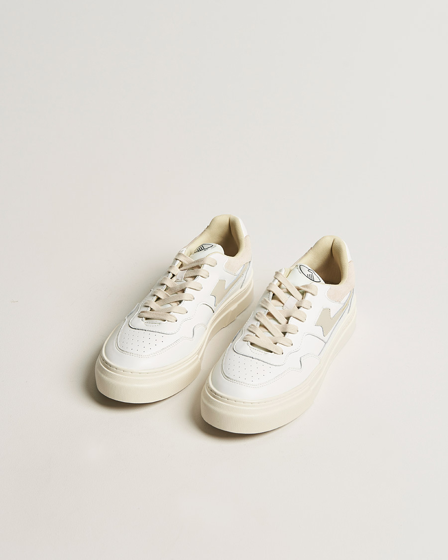 Heren | Stepney Workers Club Pearl S-Strike Leather Sneaker White Putty | Stepney Workers Club | Pearl S-Strike Leather Sneaker White Putty