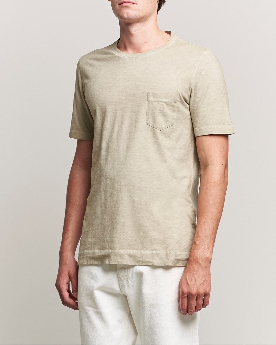 Heren | T-shirts | Massimo Alba | Panarea Watercolor T-Shirt Chalk