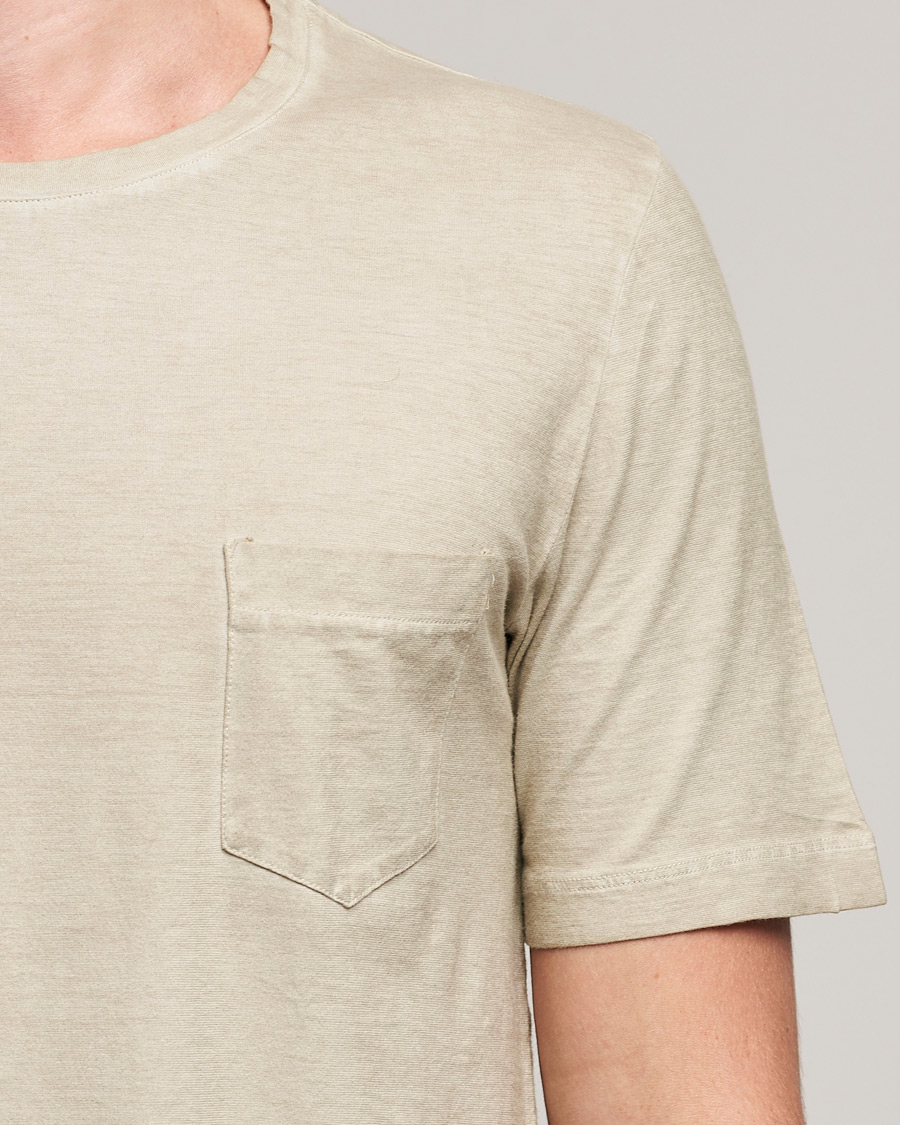 Heren | T-shirts | Massimo Alba | Panarea Watercolor T-Shirt Chalk