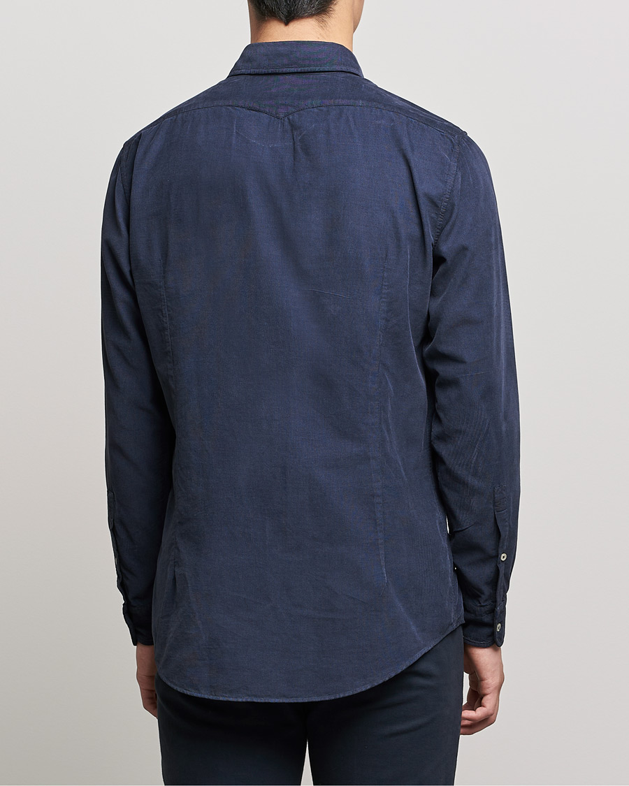 Heren | Overhemden | Massimo Alba | Genova Watercolor Shirt Navy