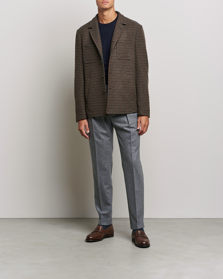 Heren | Jassen | Massimo Alba | Soft Tweed Jacket Bosco Check