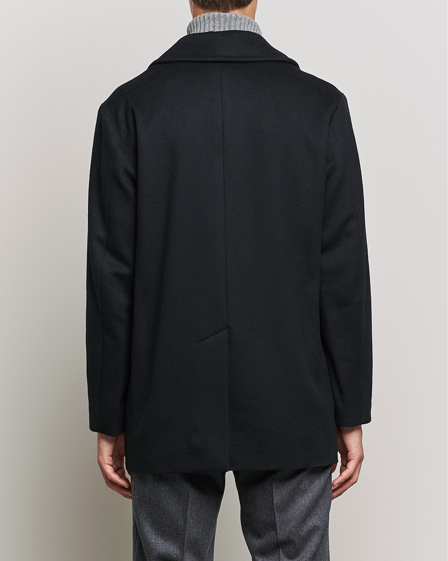 Heren | Jassen | Mackintosh | Dalton Wool/Cashmere Peacoat Black