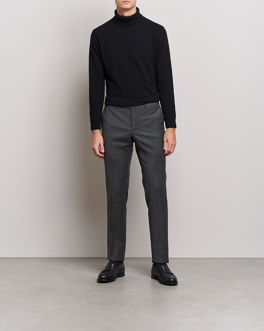 Heren | Broeken | PT01 | Slim Fit Glencheck Wool Trousers Medium Grey