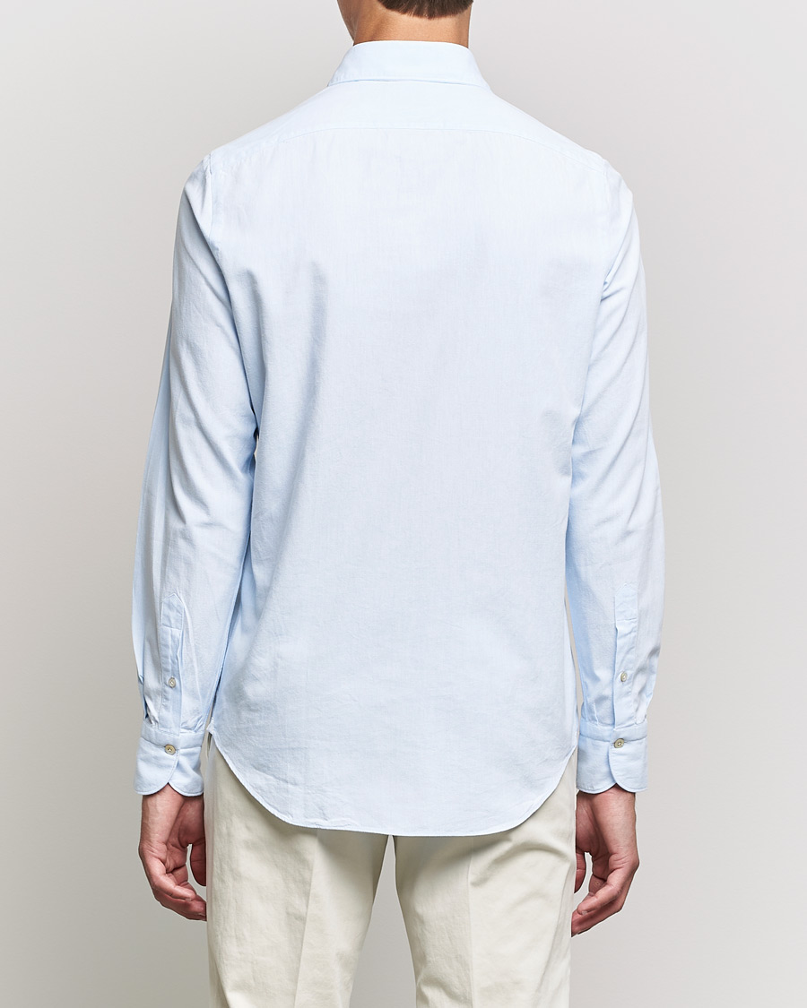 Heren | Overhemden | Finamore Napoli | Tokyo Slim Original Chambray Shirt Light Blue