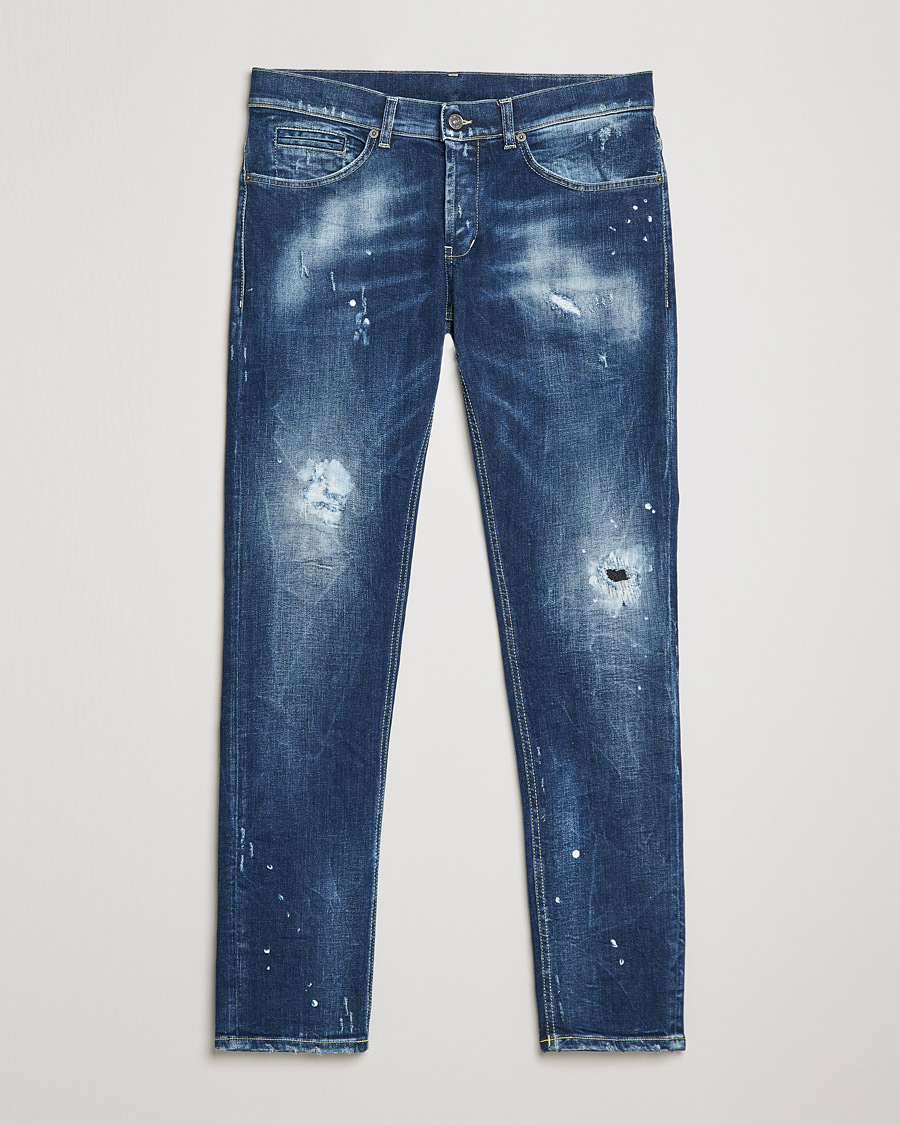 Heren | Jeans | Dondup | George Destroyed Jeans Blue