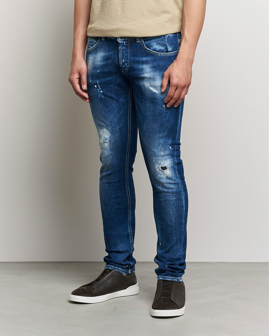 Heren | Jeans | Dondup | George Destroyed Jeans Blue