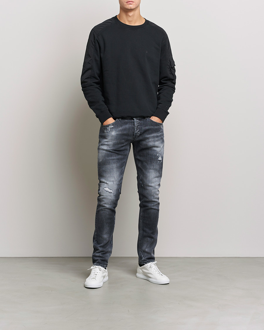 Heren | Jeans | Dondup | George Destroyed Jeans Grey/Black