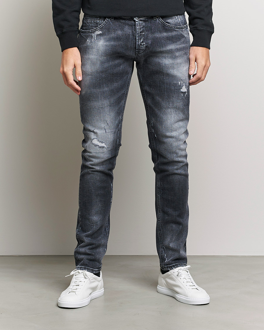 Heren | Jeans | Dondup | George Destroyed Jeans Grey/Black