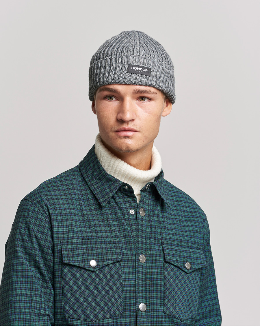 Heren |  | Dondup | Ribbed Beanie Light Grey