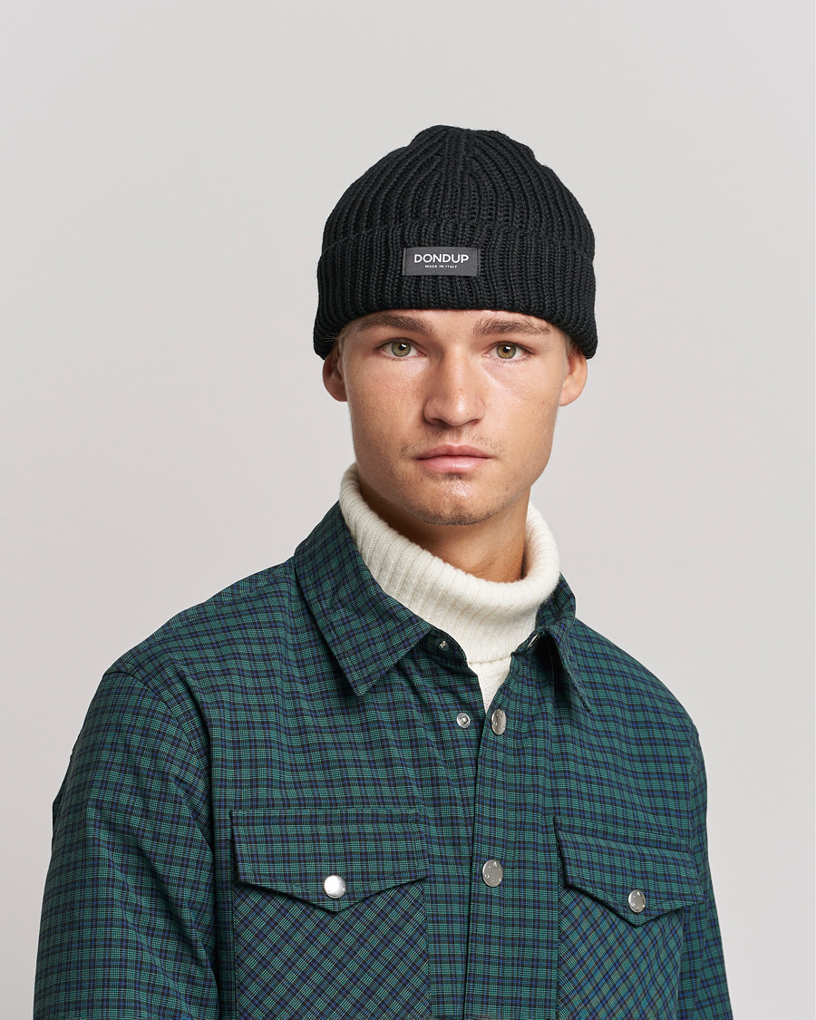 Heren |  | Dondup | Ribbed Beanie Black