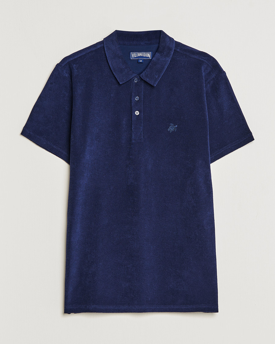 Heren | Overhemden | Vilebrequin | Phoenix Terry Shirt Bleu Marine