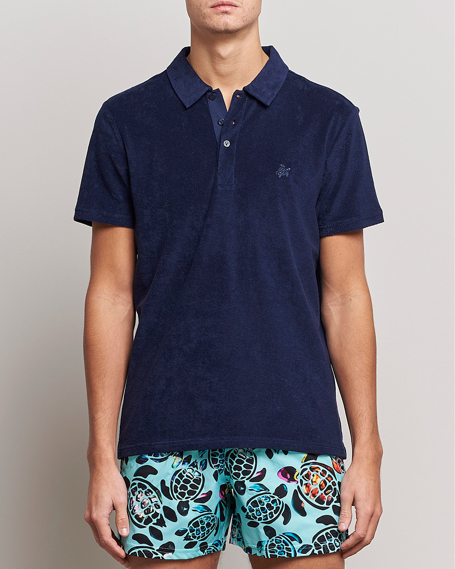 Heren | Overhemden | Vilebrequin | Phoenix Terry Shirt Bleu Marine