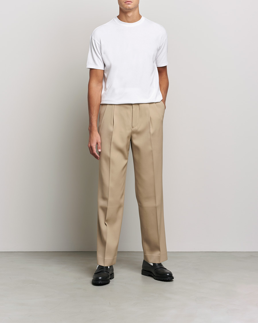 Heren | T-shirts | Auralee | Seamless Crewneck T-Shirt White