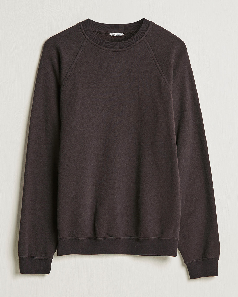 Heren | Truien | Auralee | Fluffy Sweatshirt Dark Brown