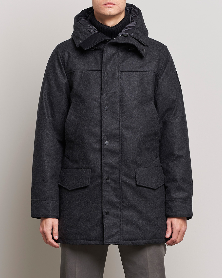 Heren | Jassen | Canada Goose Black Label | Canada Goose Langford Wool Parka Carbon Melange